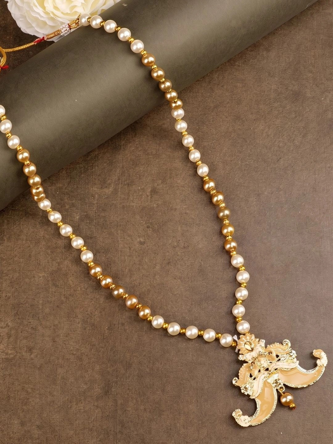 JIYANSHI FASHION Groom Pearl Sherwani Mala