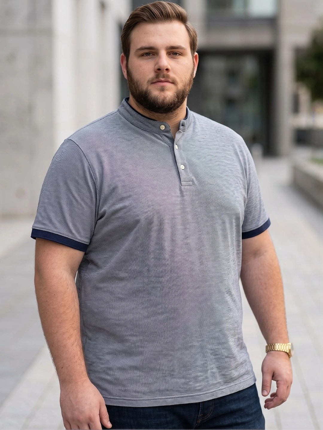 bigbanana Men Plus Size Pure Cotton Bio Finish T-shirt