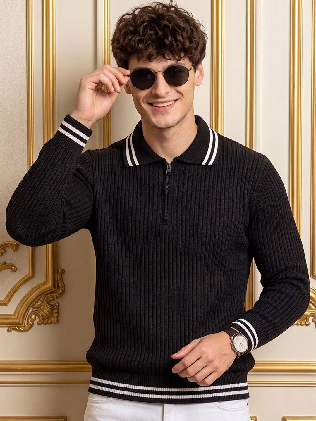 Kook N Keech Men Ribbed Pullover - Image 1