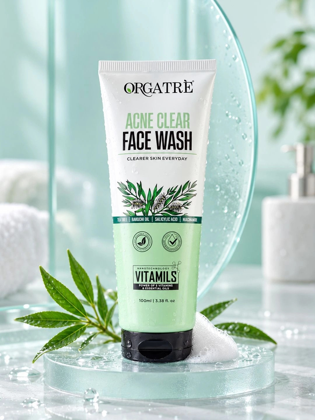 Orgatre Acne Clear Face Wash With Tea Tree-100ml