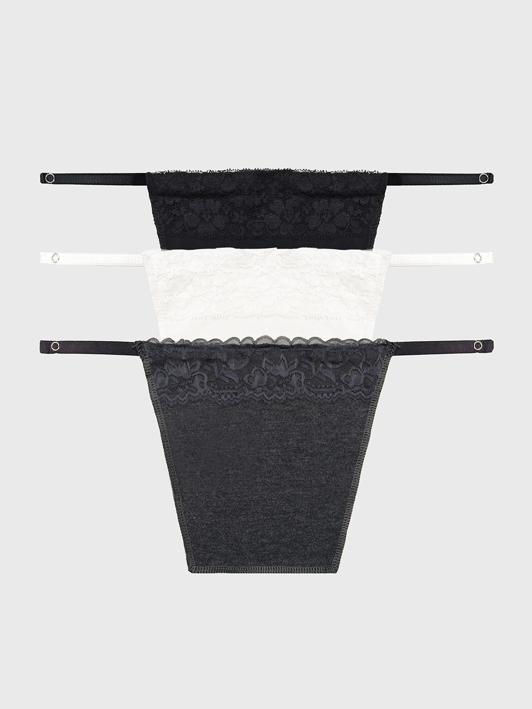 Glamoras Women Pack Of 3 Cleavage Cover Clip-On Camisole