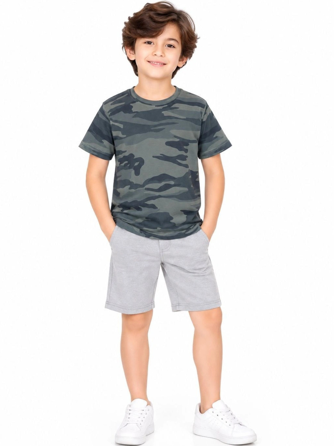 CHILINS Kids Printed Cotton T-shirt