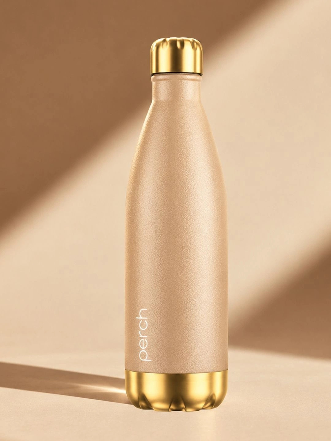 PERCH Retro Golden Amber Stainless Steel 3 Layer Vacuum Insulated Water Bottle Flask