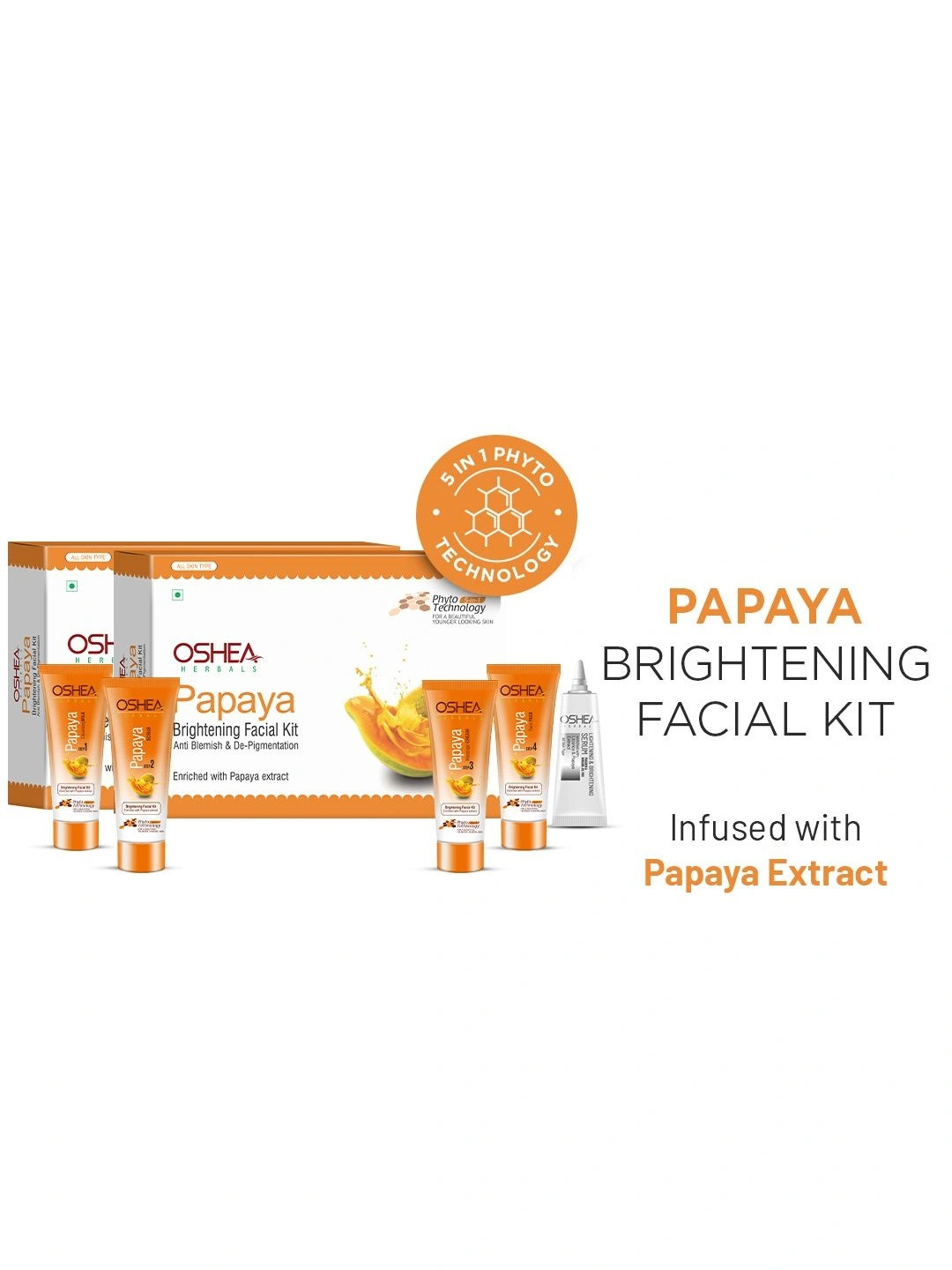 Oshea Herbals Set of 2 Papaya Brightening Facial Kits