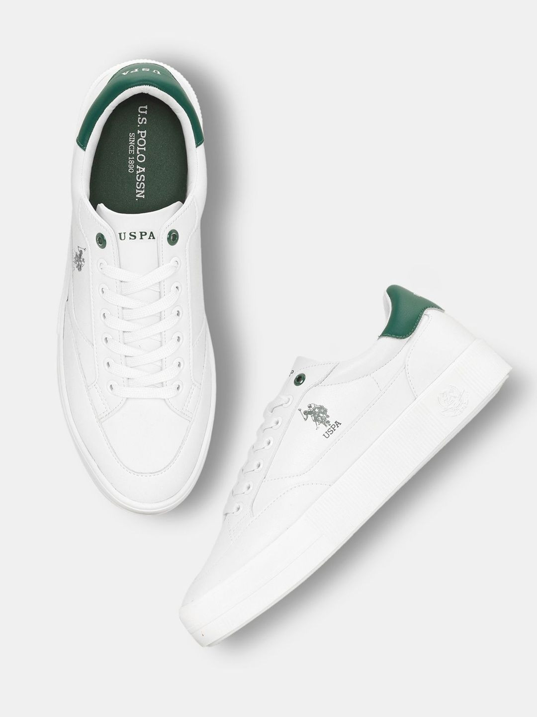 U.S. Polo Assn. Men Colourblocked PU Sneakers