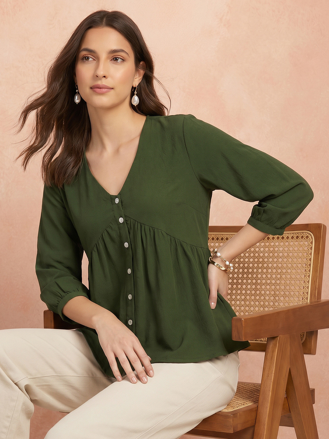 all about you V-Neck Empire Top