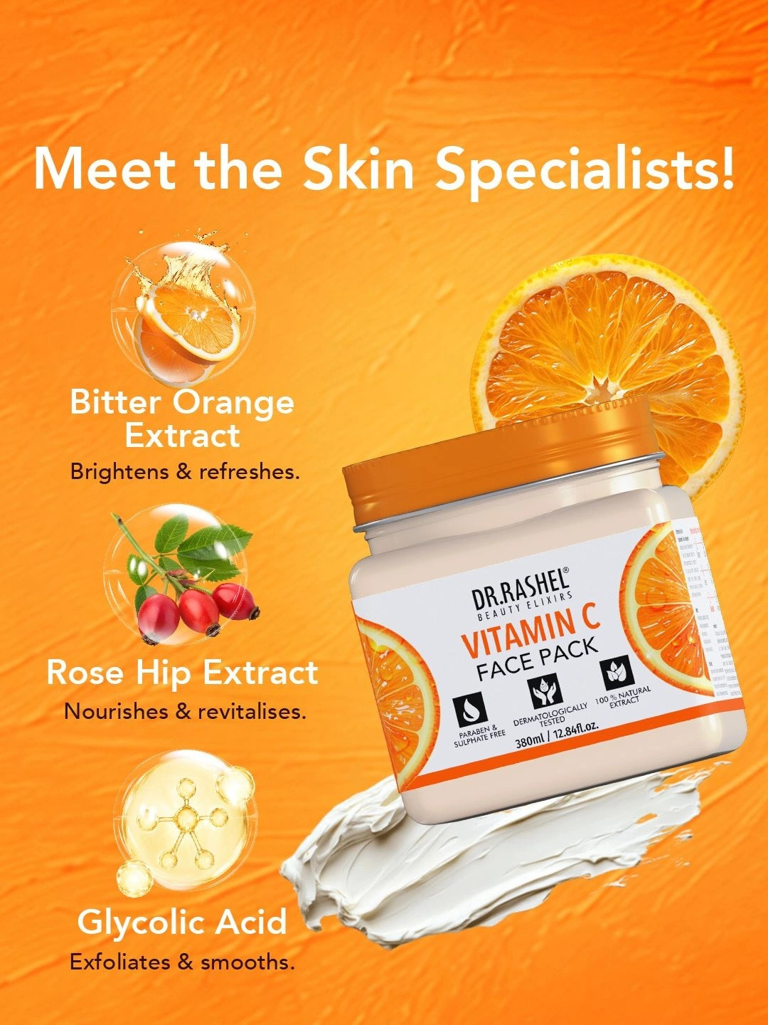 DR.RASHEL Vitamin C 380ml Facial Treatment Pack for Bright & Fresh Looking Skin