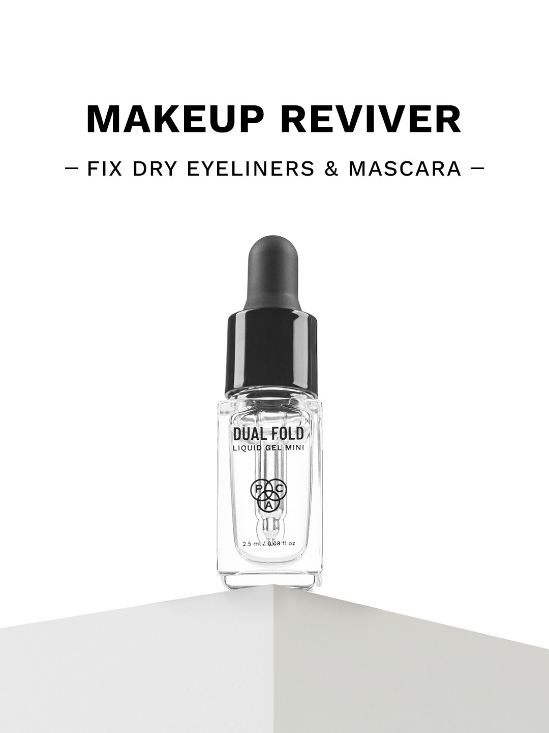 PAC Dual-Fold Liquid Gel Mini Makeup Mixing Liquid Fix Dry Gel Liners Mascara (2.5 ml)