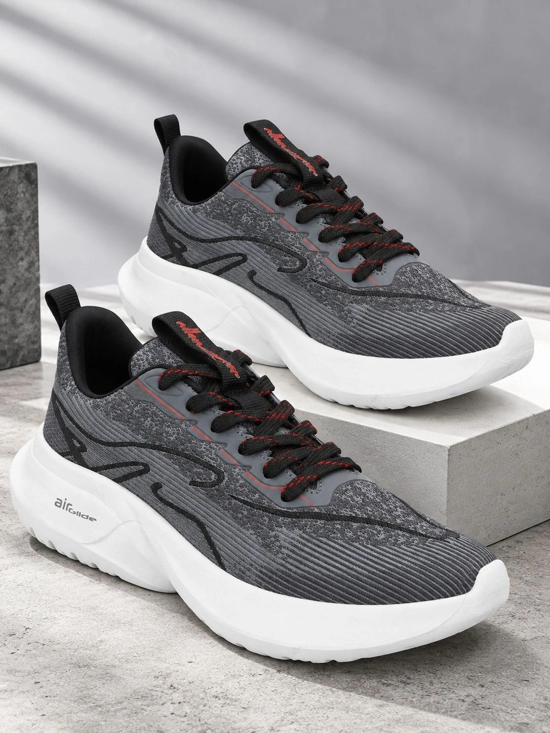 Allen Cooper Men Mesh Running Non-Marking Shoes
