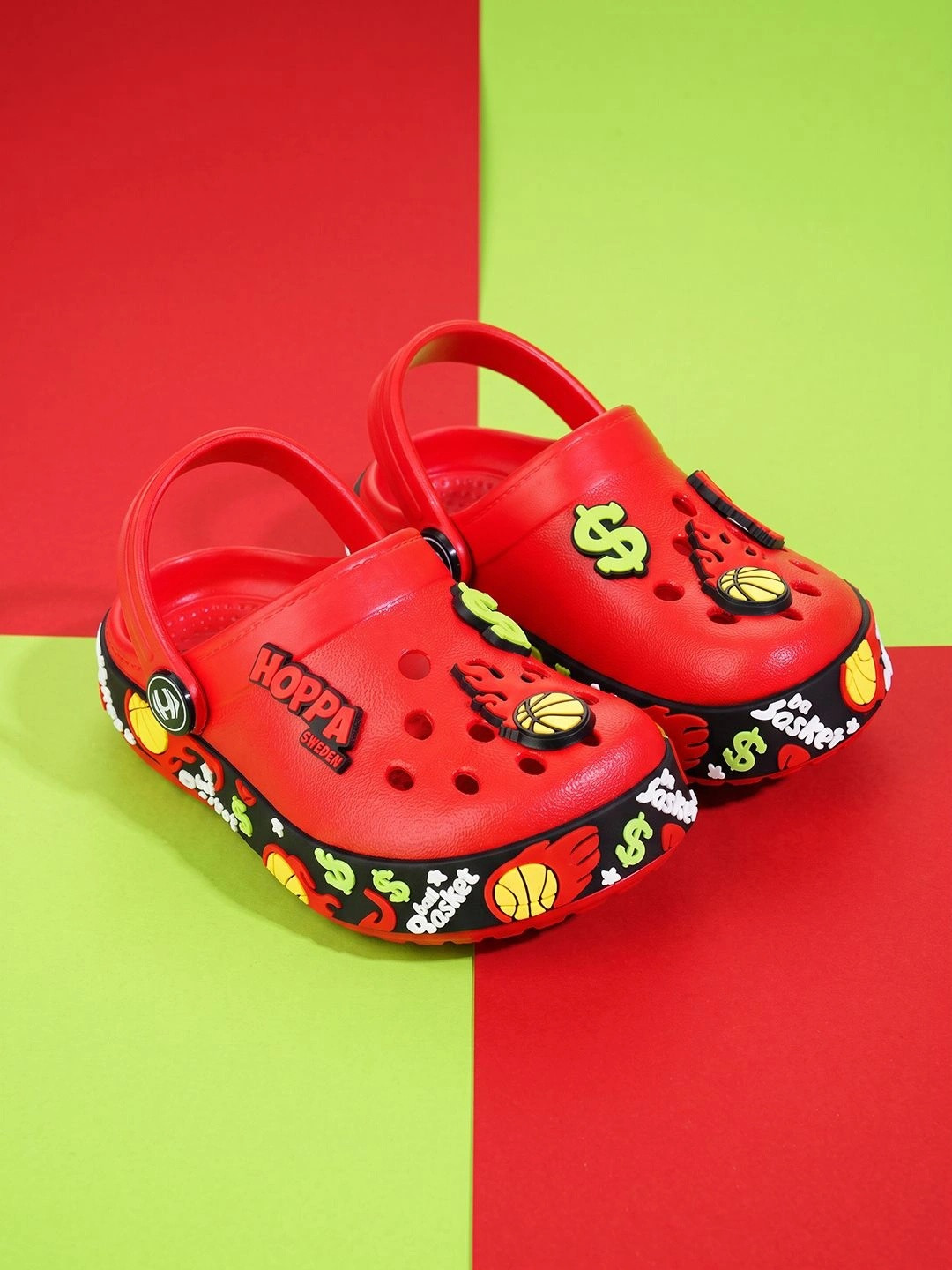 Hoppa Super Star Red Kids Clogs
