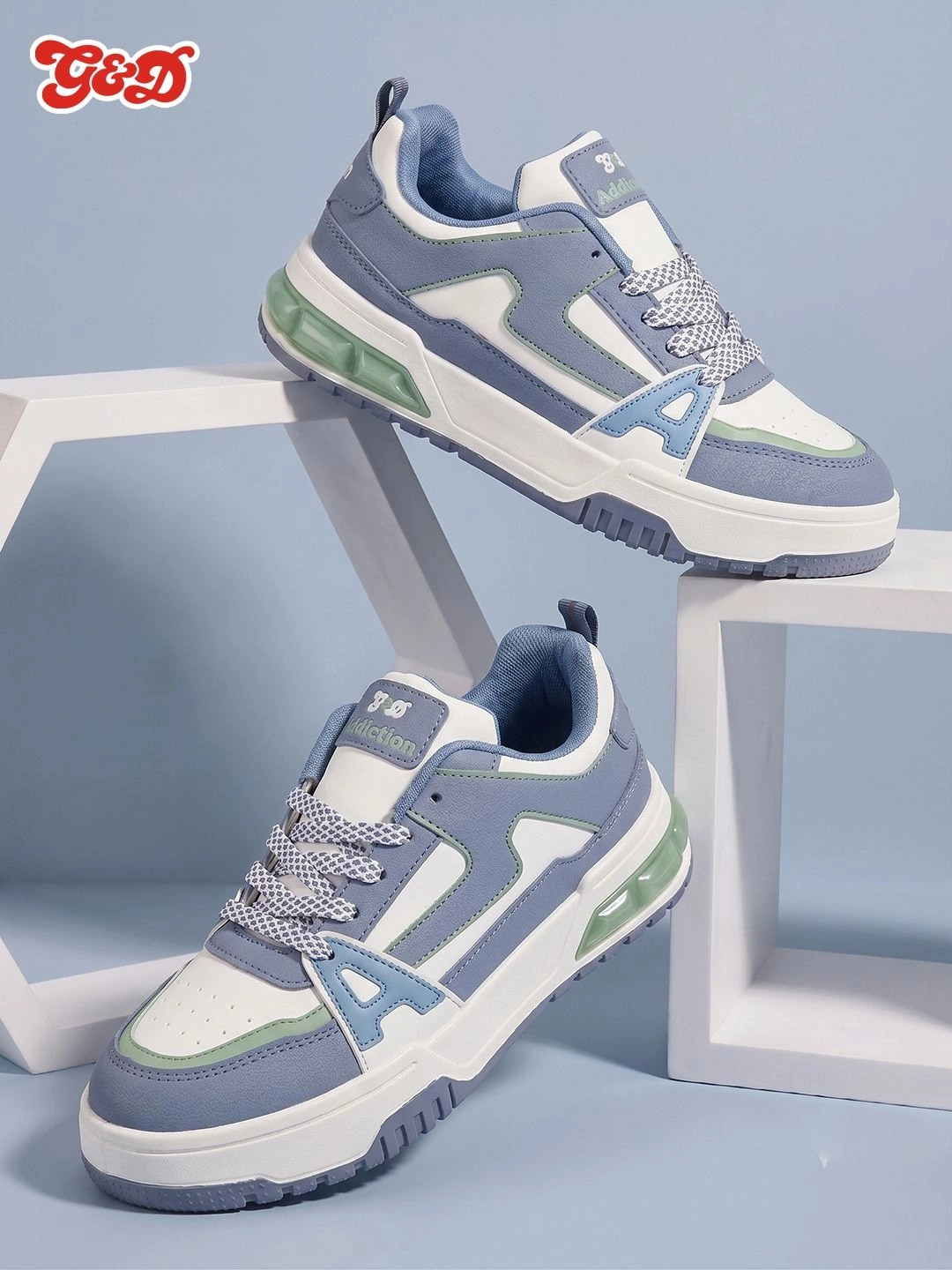 G&D Kids Colourblocked Lace-Ups Lightweight Sneakers