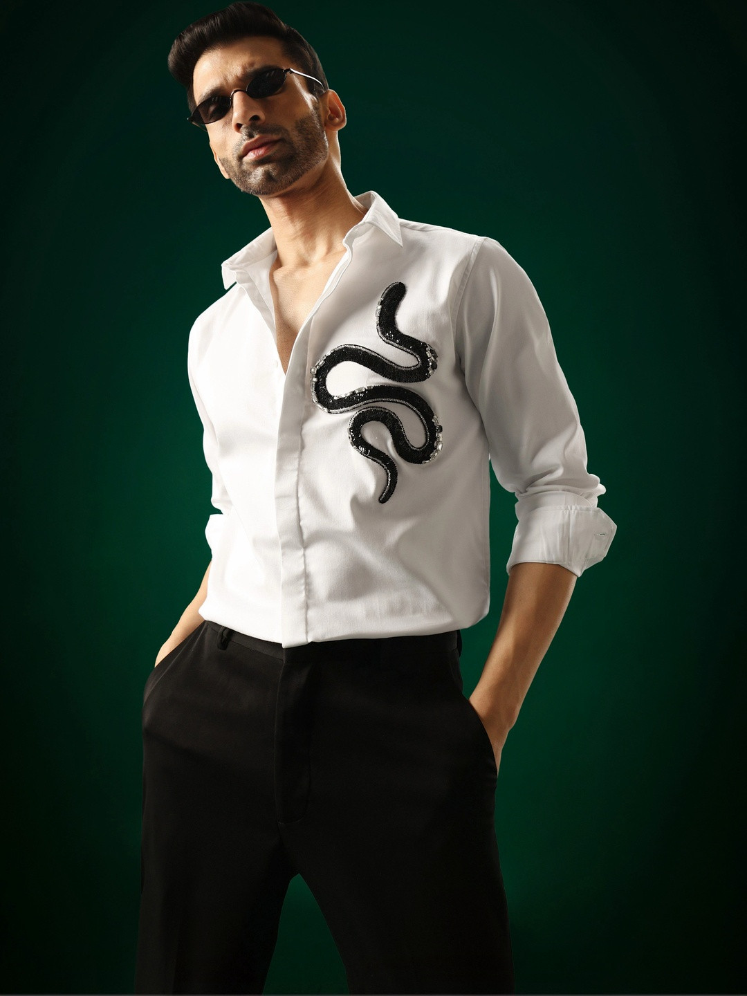 Komal Kothari Men Premium Printed Party Shirt - Image 1