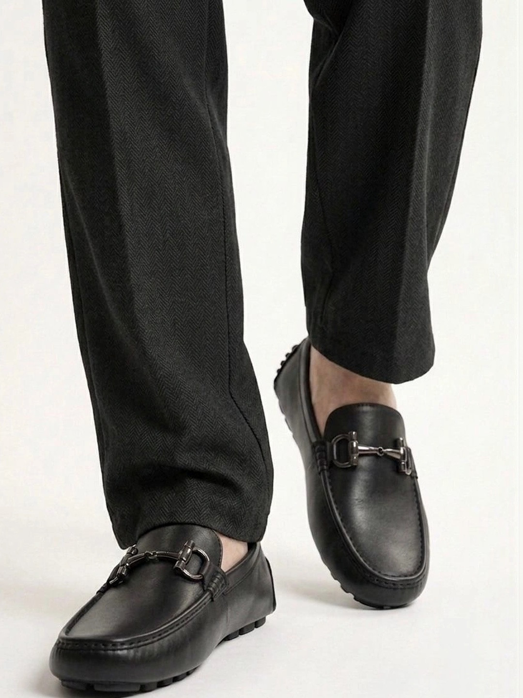 MICHEAL FERAAS Men Leather Driving Shoes
