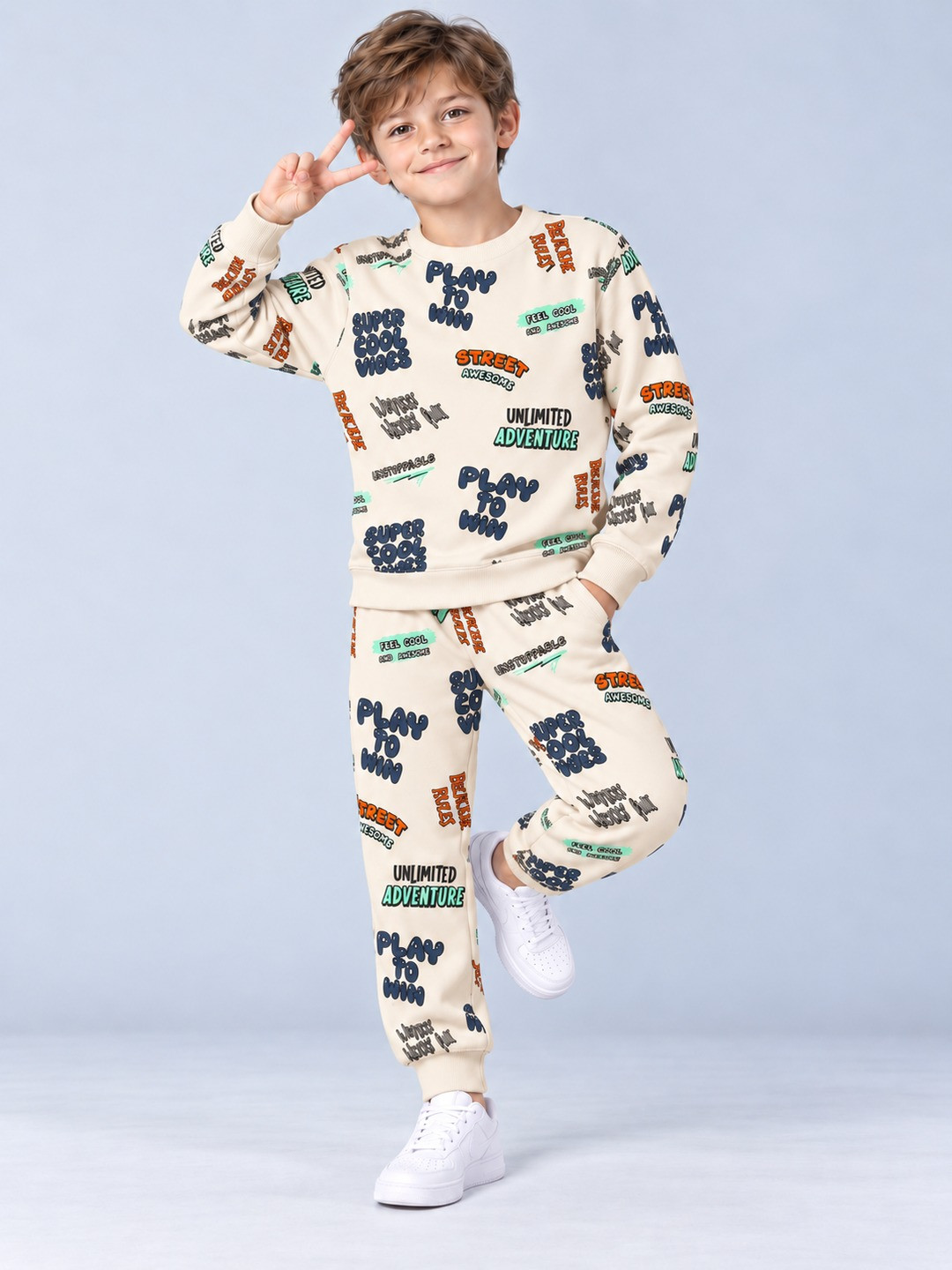 PLUM TREE Boys Premium Soft Cotton full sleeve T-shirt and jogger pant Clothing Set