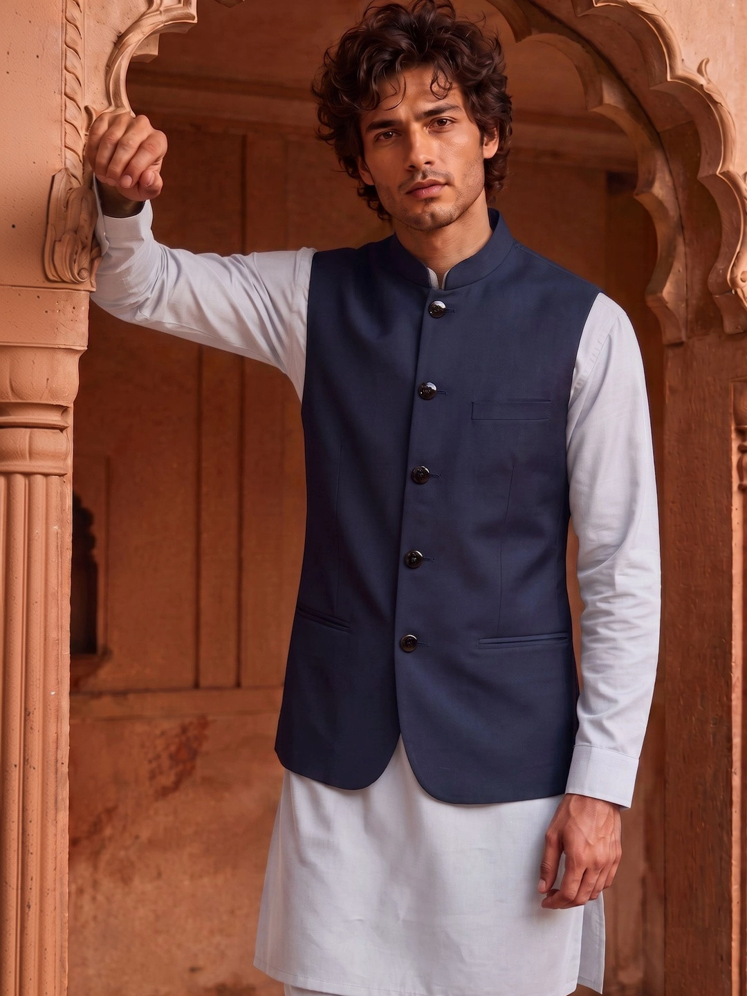 BAESD Mandarin Collar Nehru Jackets