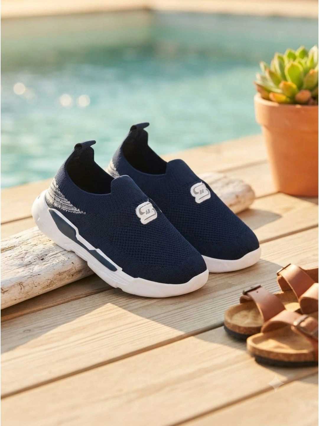Trump Boys Textured Mesh Everyday Slip-On Sneakers