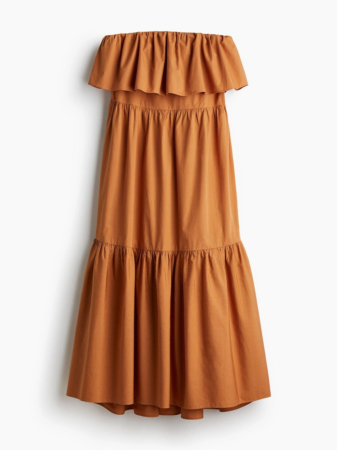 H&M Cotton Poplin Bandeau Dress