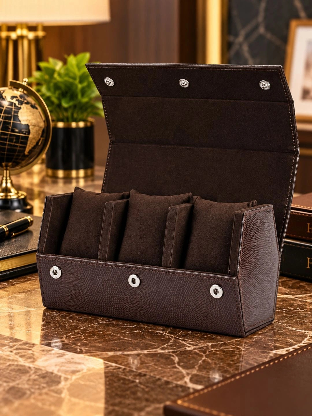 essart Textured 3-Slot Watch Organiser