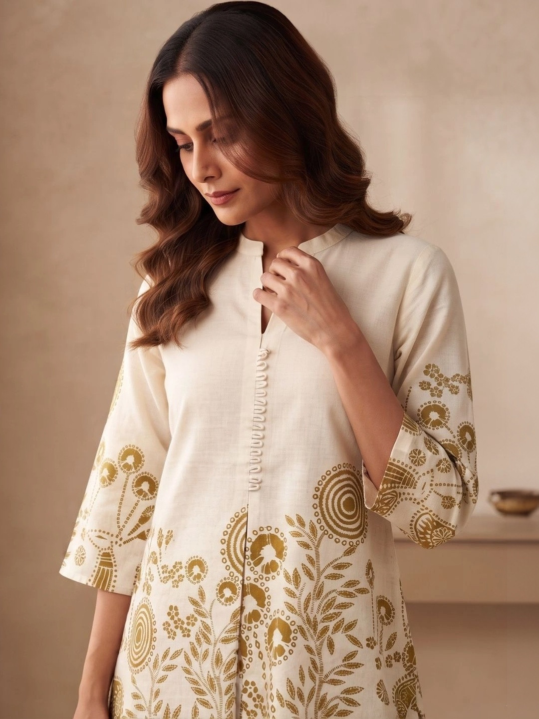 mokshi Bohemian Cotton Printed Tunic with Palazzos