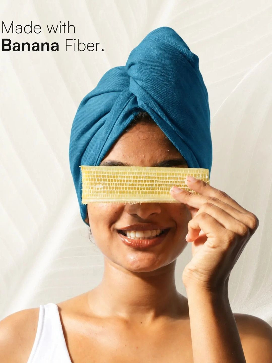 Doctor Towels Banana Double Cloth 300GSM Lightweight Quick Drying Hair Towel-10x26In