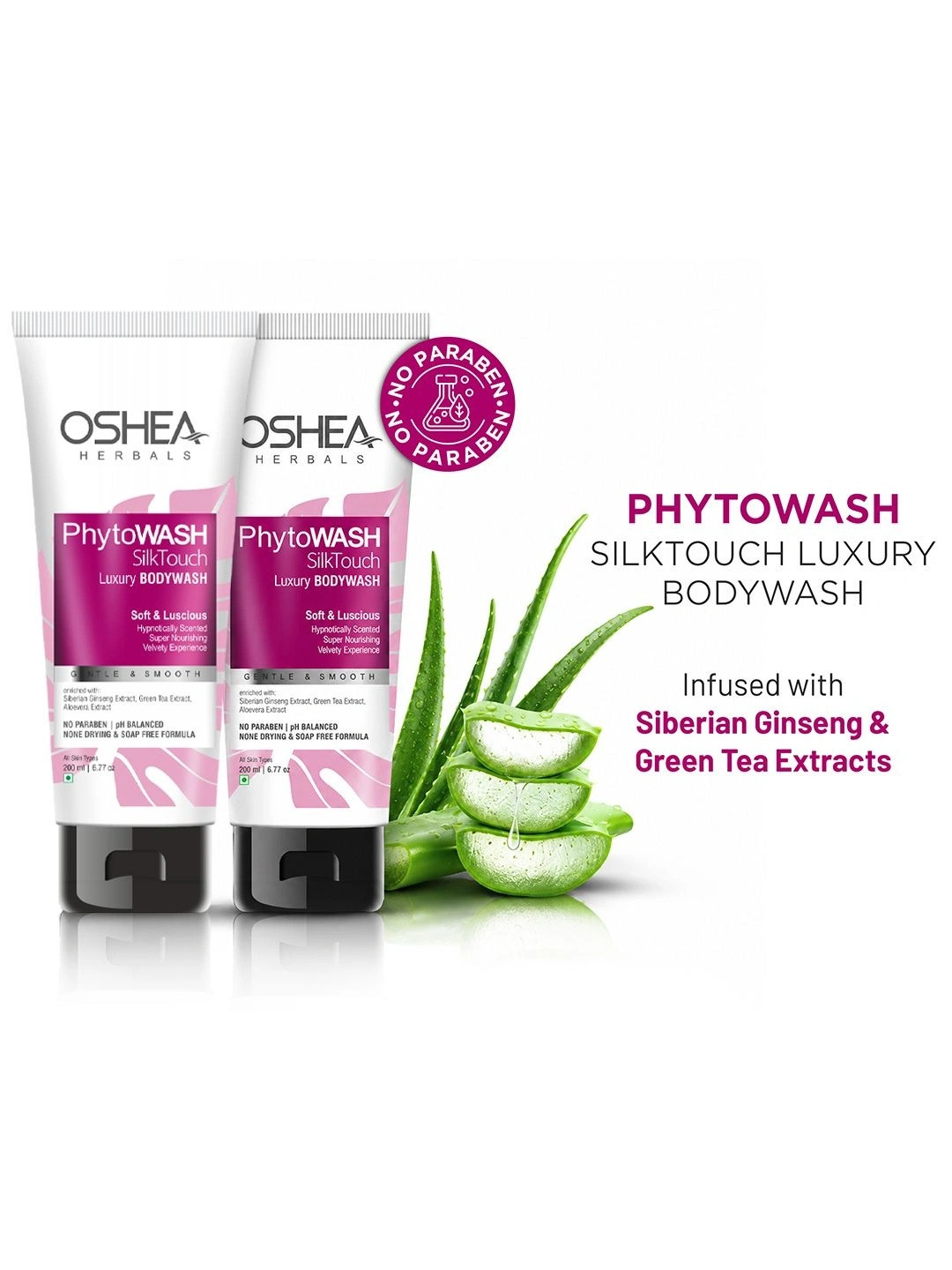 Oshea Herbals Pack Of 2 Phytowash Silk Touch Luxury Bodywash