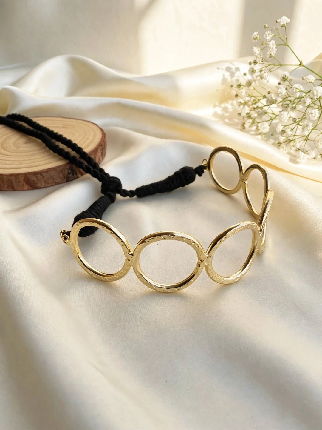 MOHATI Women Bulisha circle brass plated choker necklace