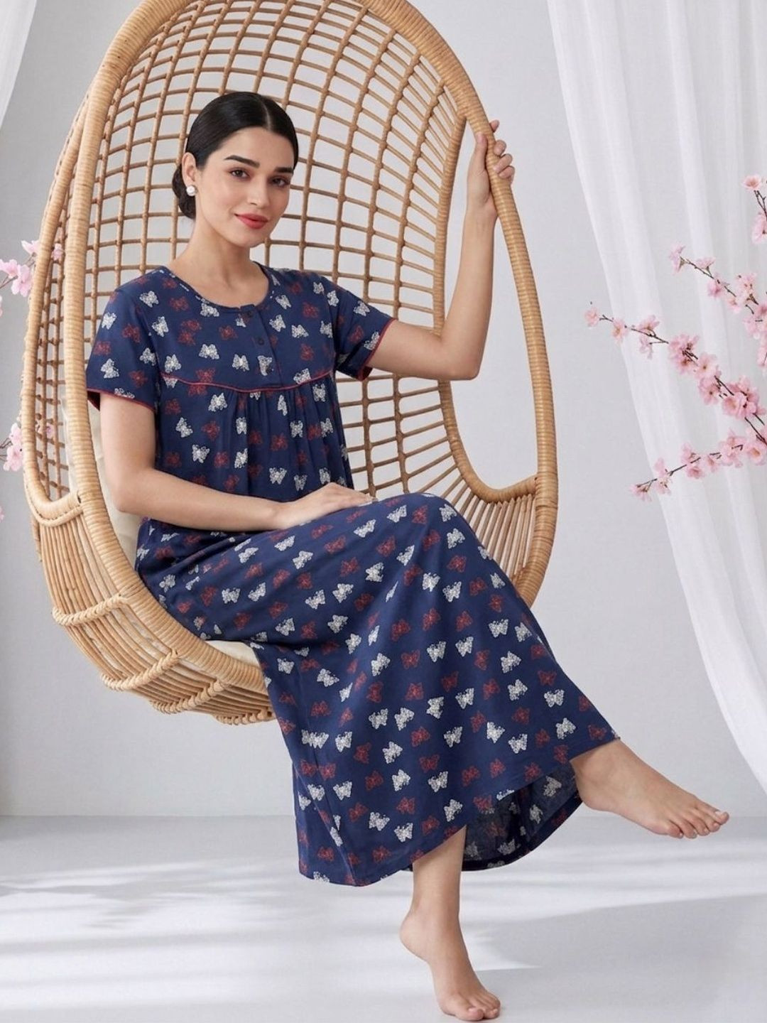 Kryptic Printed Maxi Nightdress