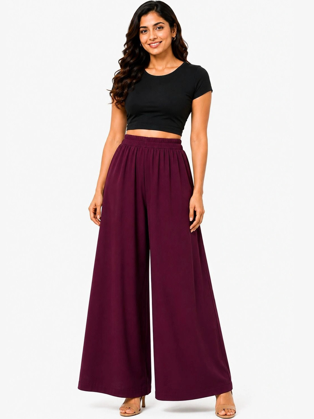 Threadbloom Women Knitted Palazzos