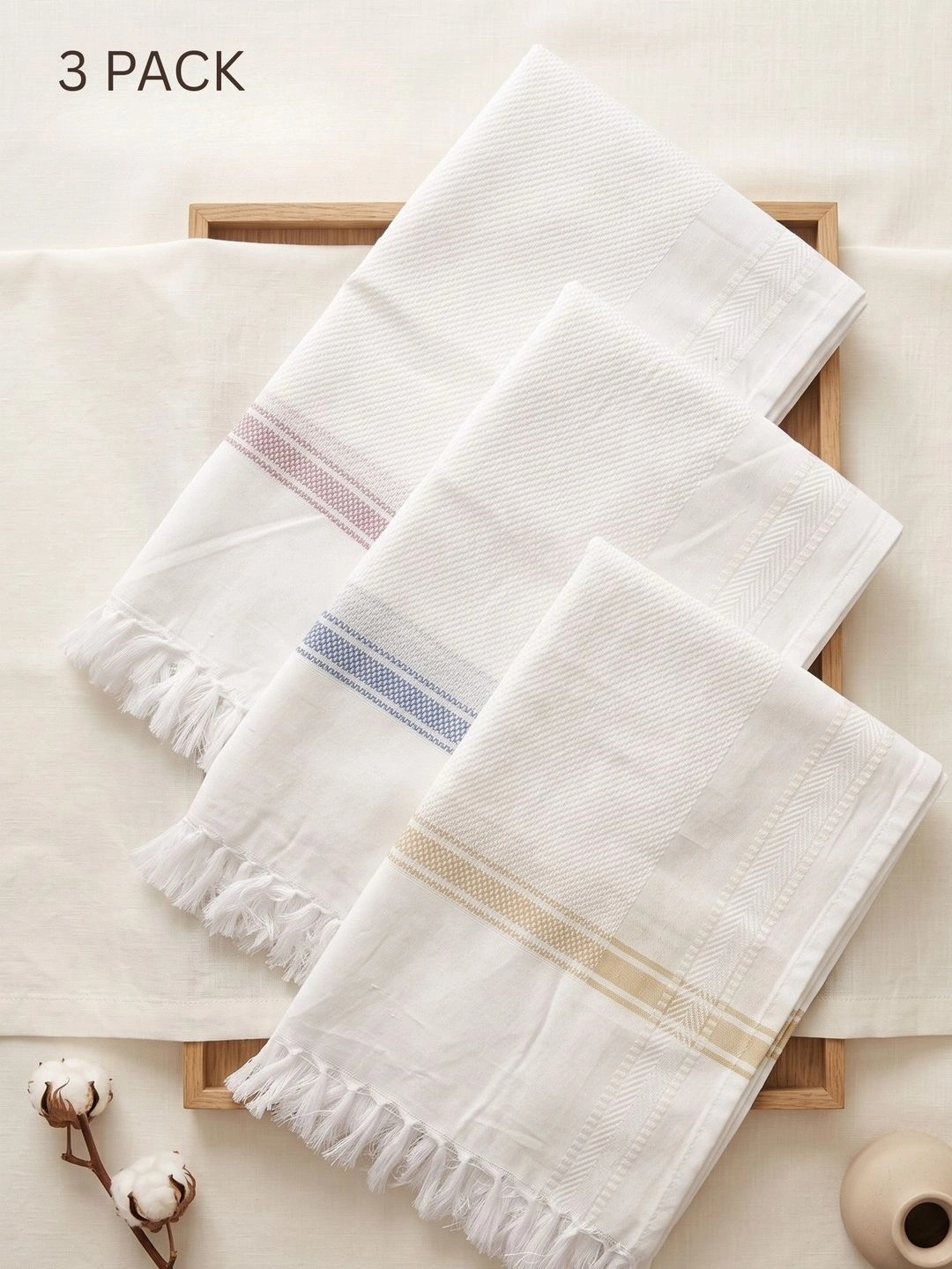 Ramraj Cotton 150GSM Super Soft 3PCs Adult Regular Bath Towelsize: 75x150cm