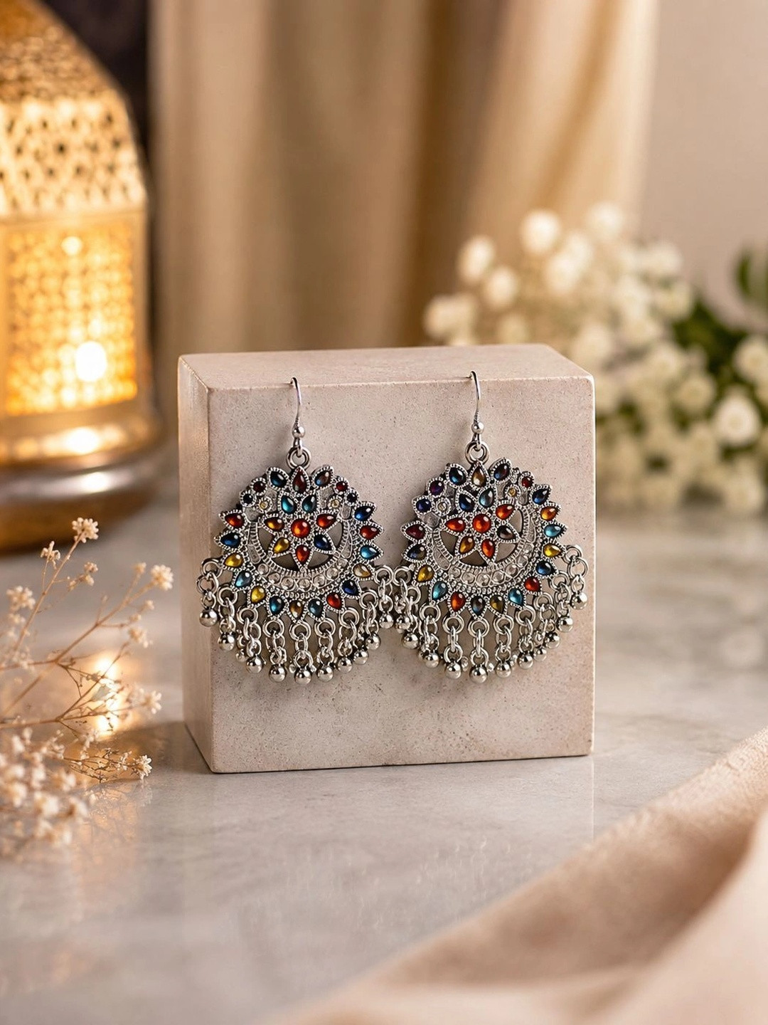 infinity shine Circular Drop Earrings