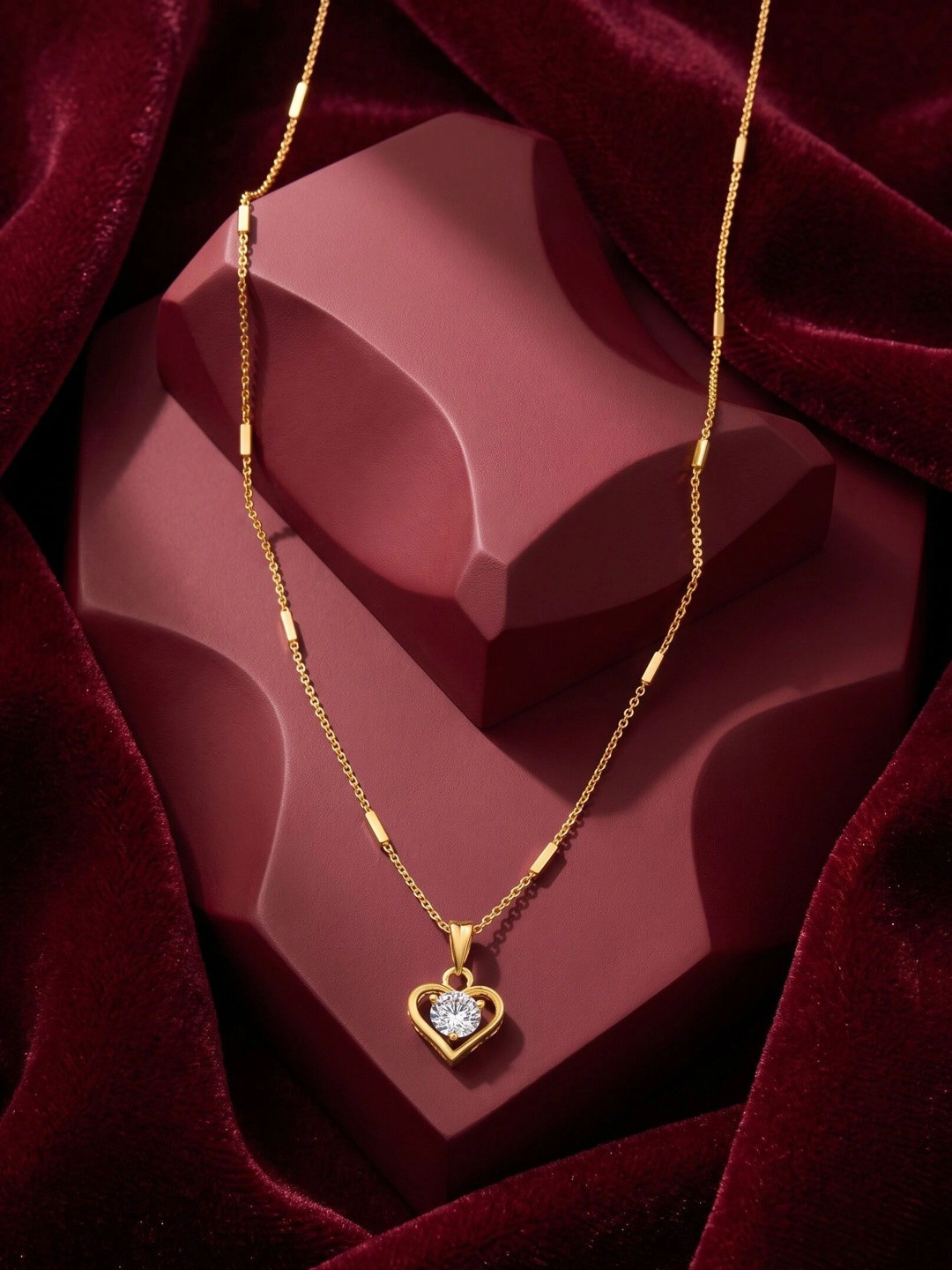 Sangria Brass Gold-Plated Necklace