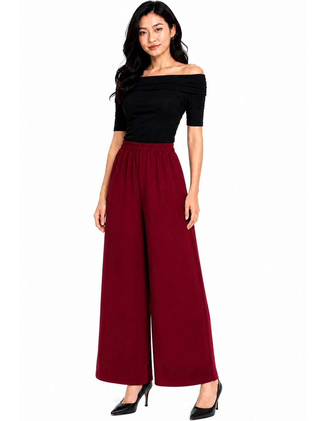 Threadbloom Women Knitted Palazzos