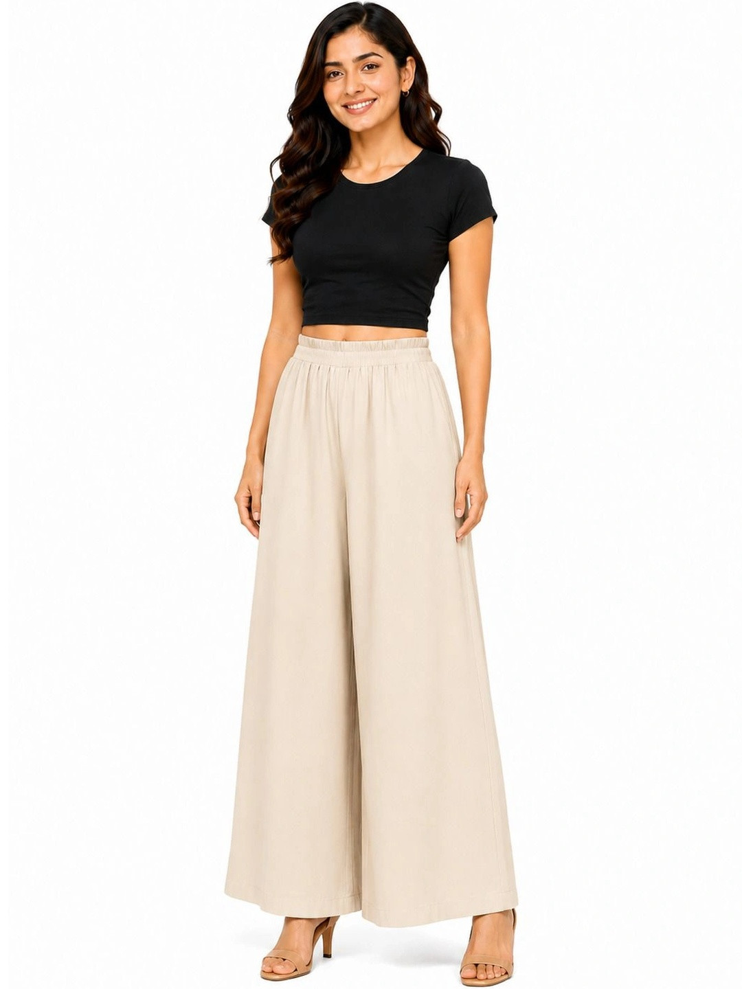 Threadbloom Women Knitted Palazzos