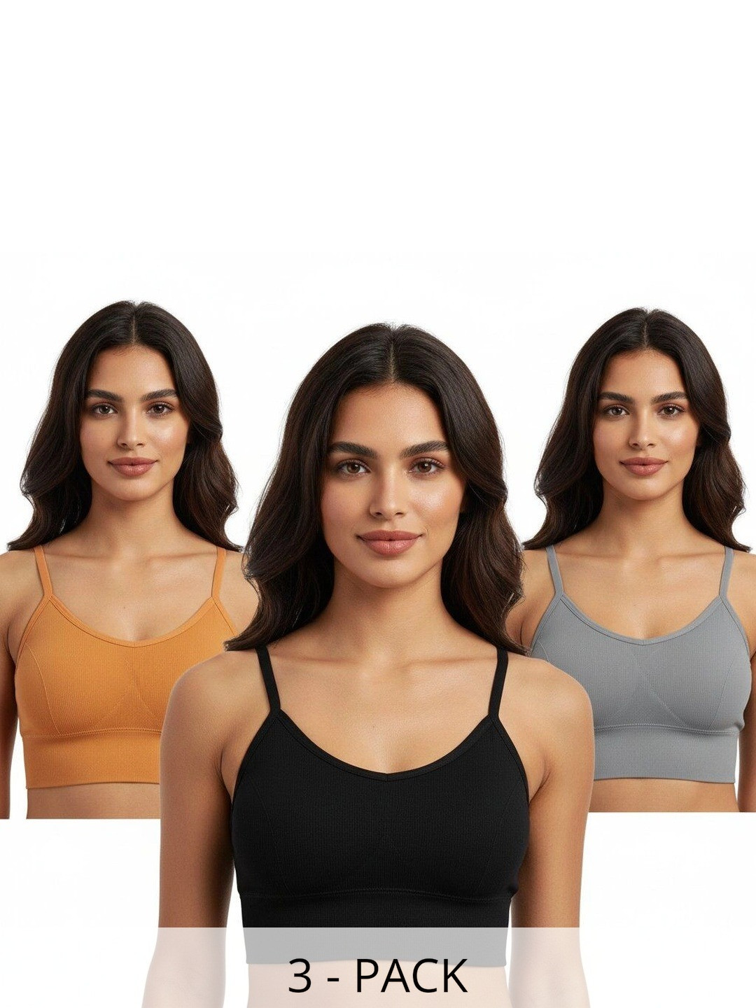CORSICA Women Pack of 3vBralette Bra Full Coverage Lightly Padded