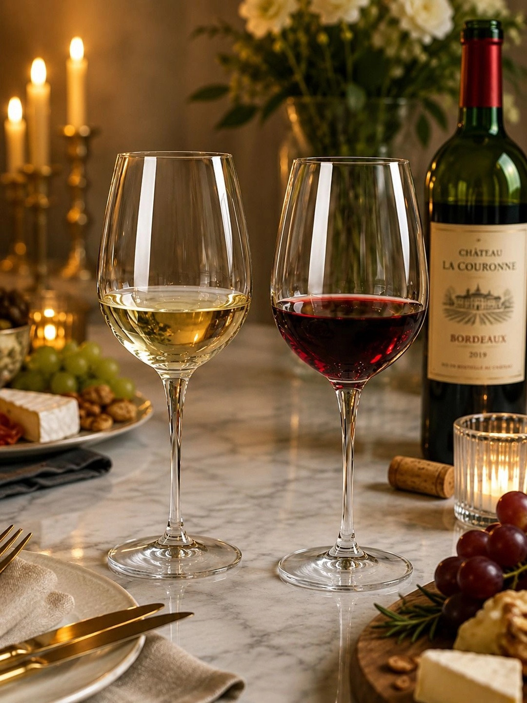 PrimeWorld Transparent Glass Wine Glass Bar Glass