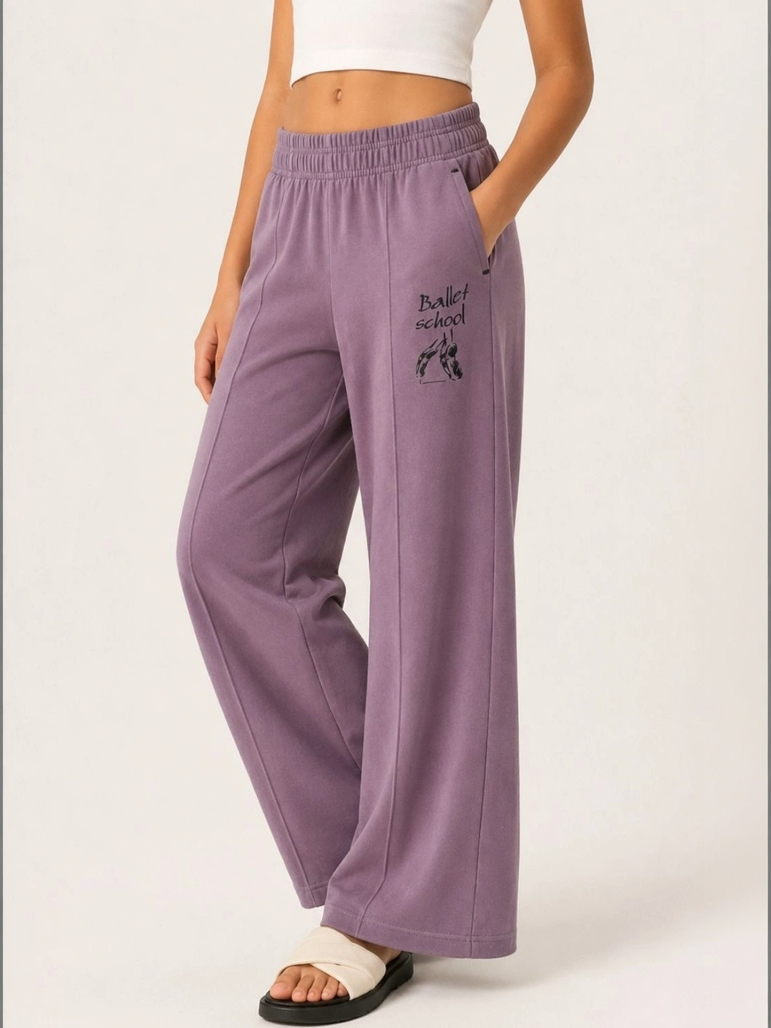 Alan Jones Girls Mid Rise Track Pants