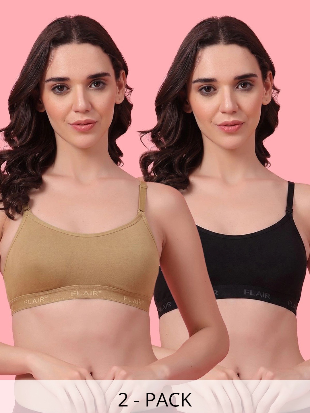 SHYAM SONS FLAIR Pack Of 2 Women Non Padded Full Coverage Bra