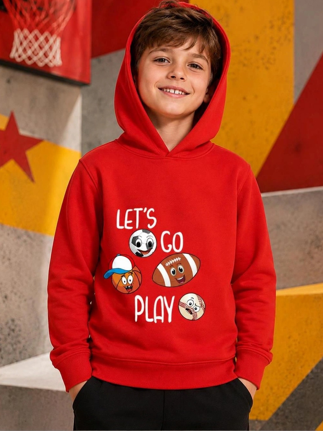 NUSYL Unisex Kids Hooded Sweatshirt