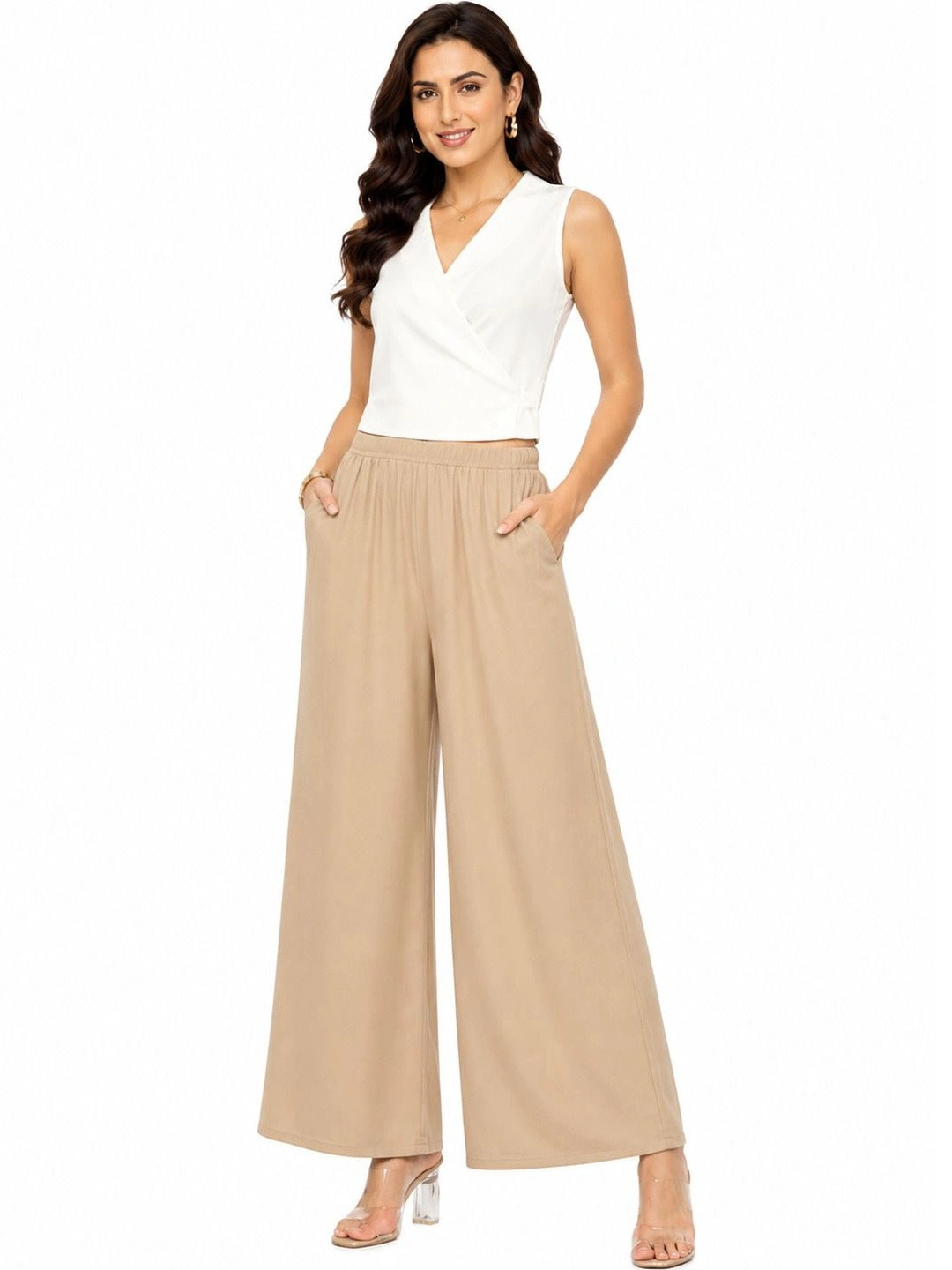 Threadbloom Women Knitted Palazzos