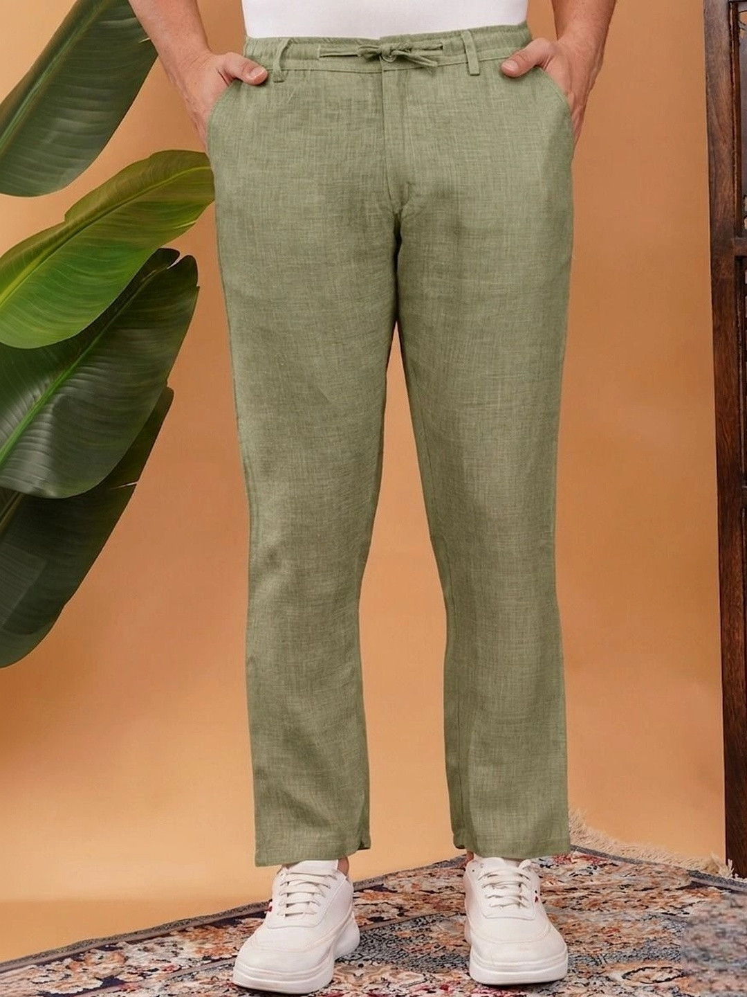 Anouk Men Regular Fit Easy Wash Trousers
