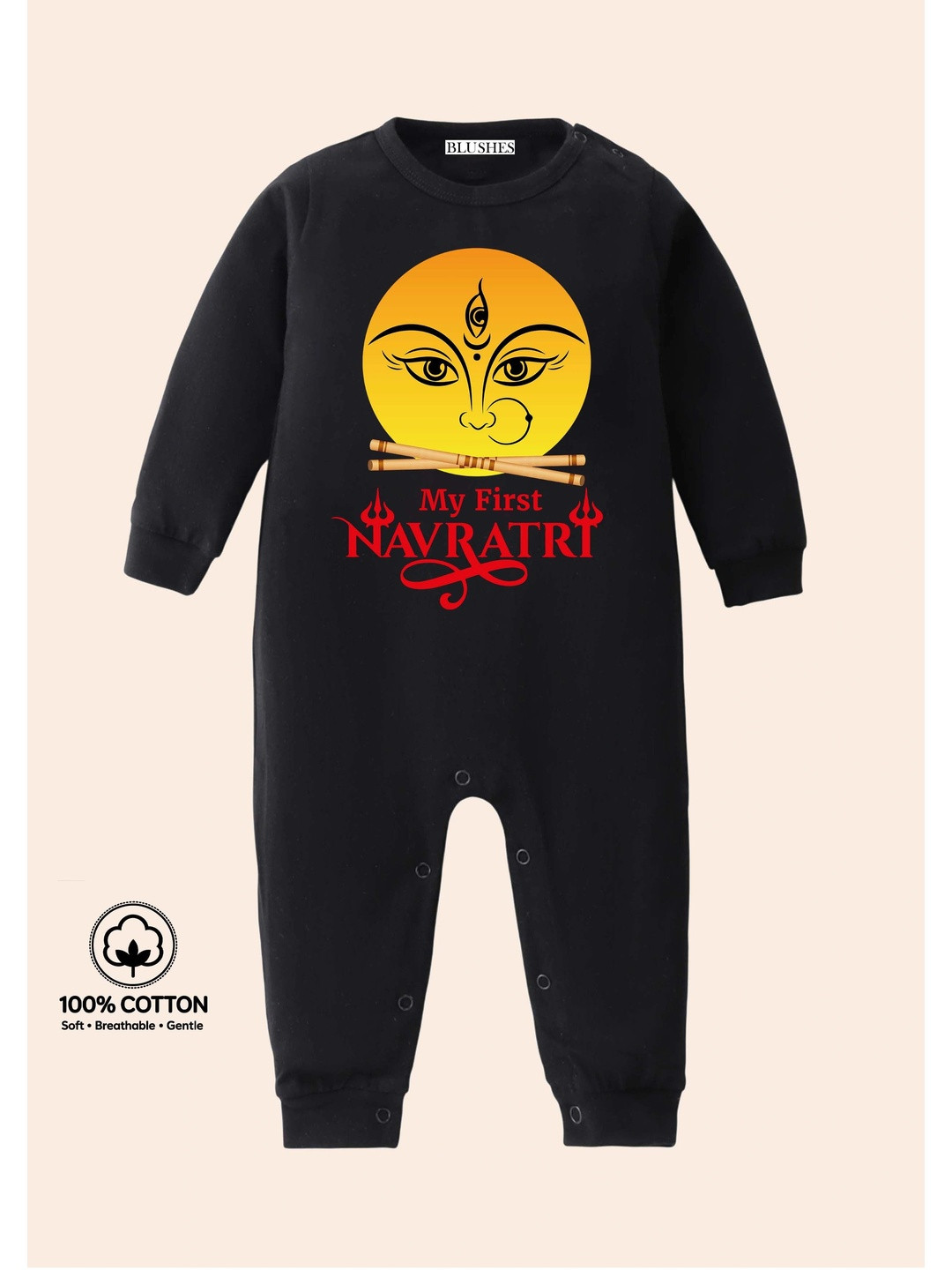 BLUSHES Infants Printed Cotton Rompers