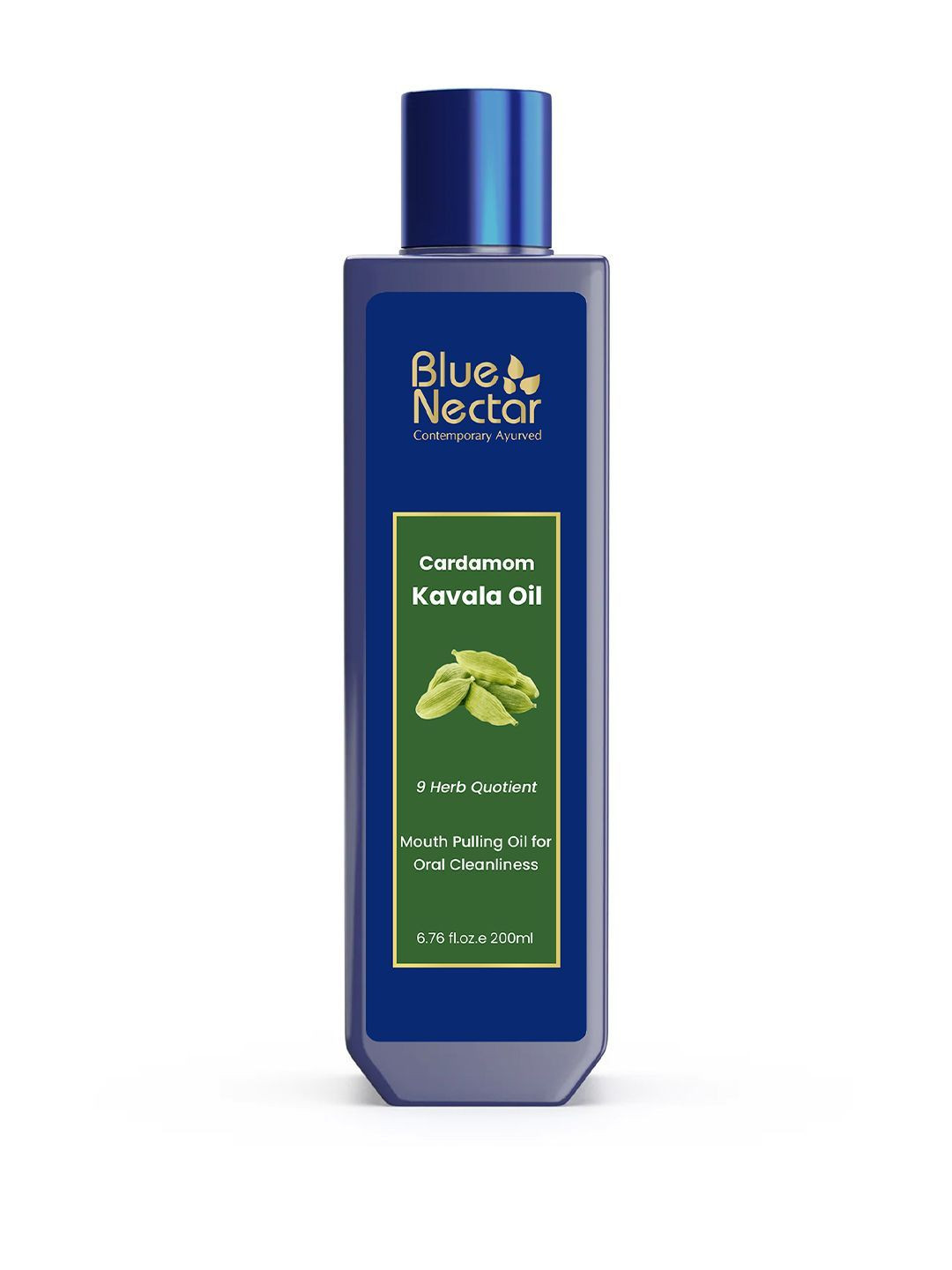 Blue Nectar Cardamom Mint Oil Pulling for Oral Care 200ml