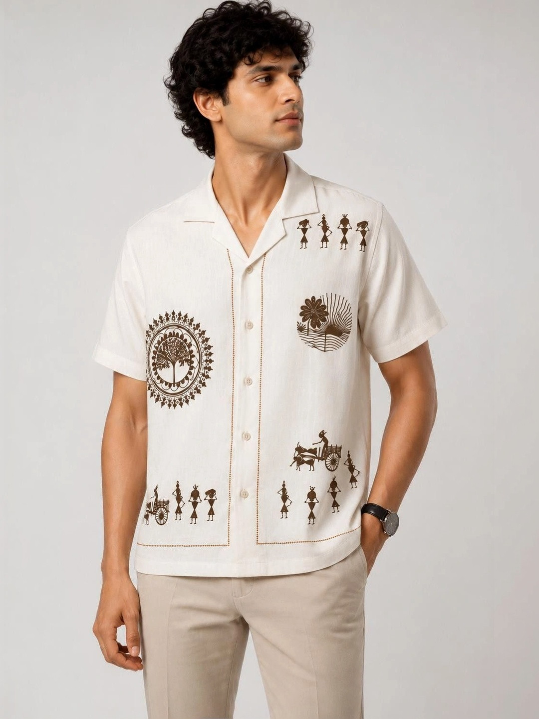 MADMOJO Men Relaxed Printed Casual Shirt