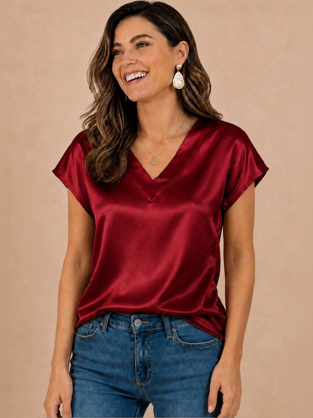 TRUSTROW Satin Top