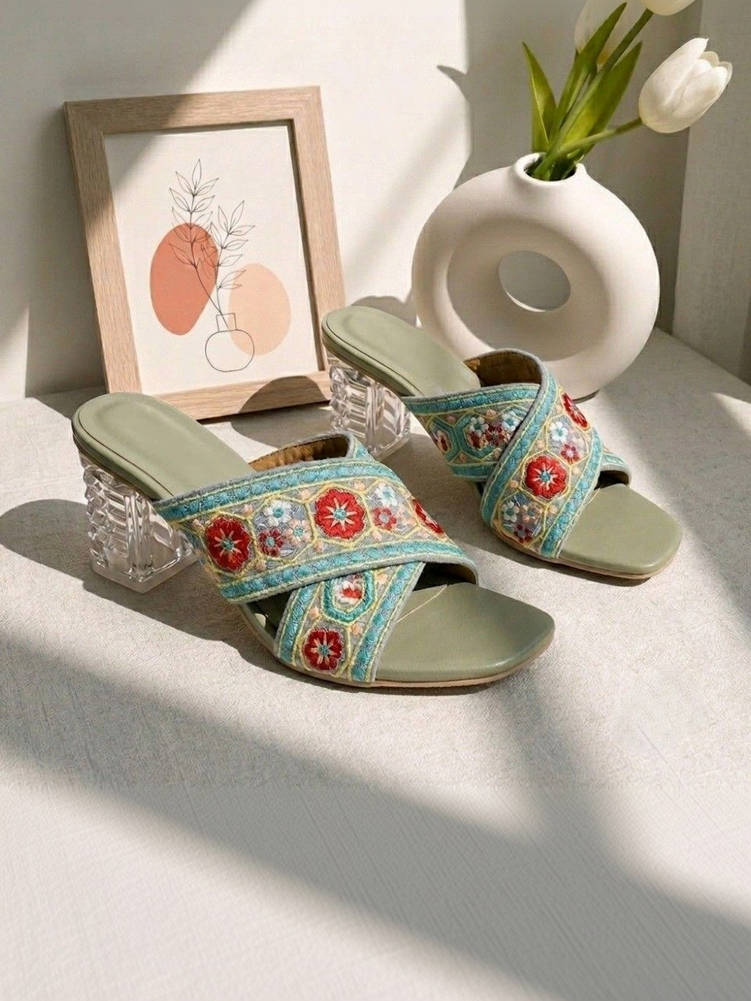 Sangria Block Mules
