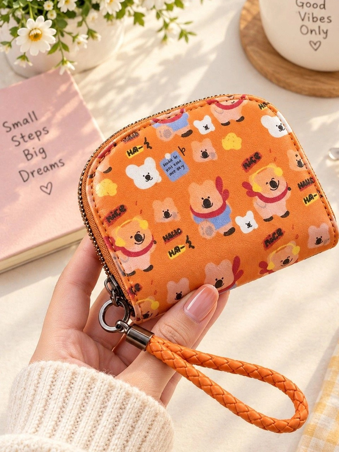 HotGown Women Printed PU Zip Around Wallet