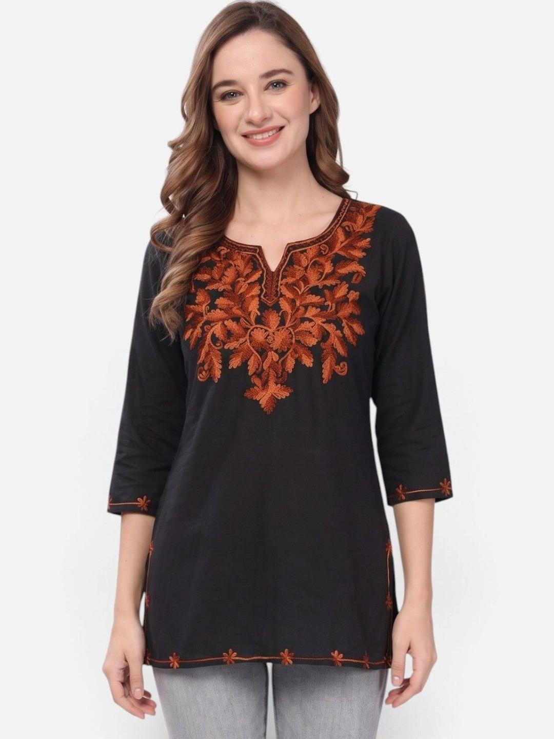 Ethic Glance Women Black Tops
