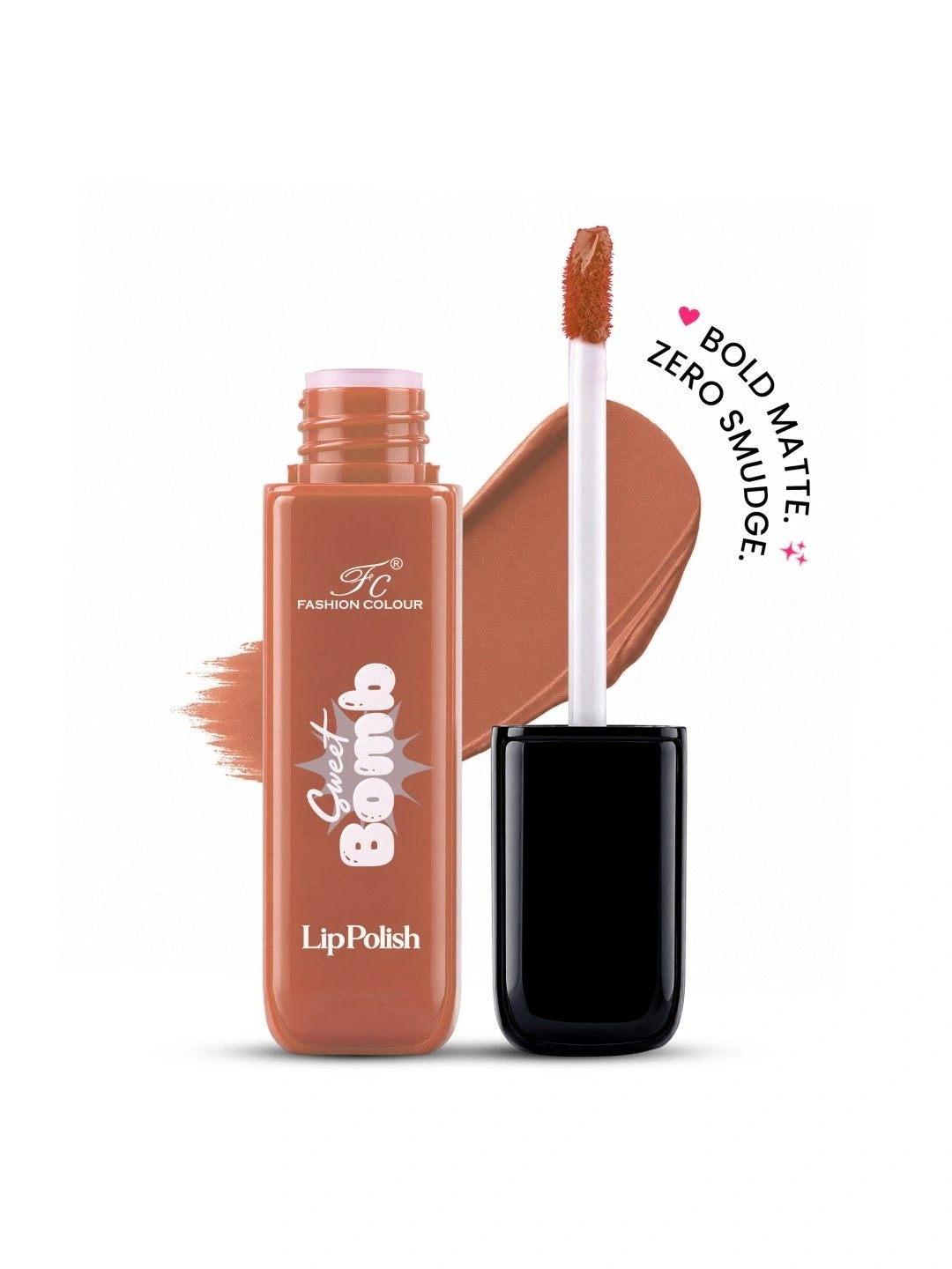 Fashion Colour Sweet Bomb Long Lasting Matte Liquid Lipstick - 4 ml - Toffee - 11