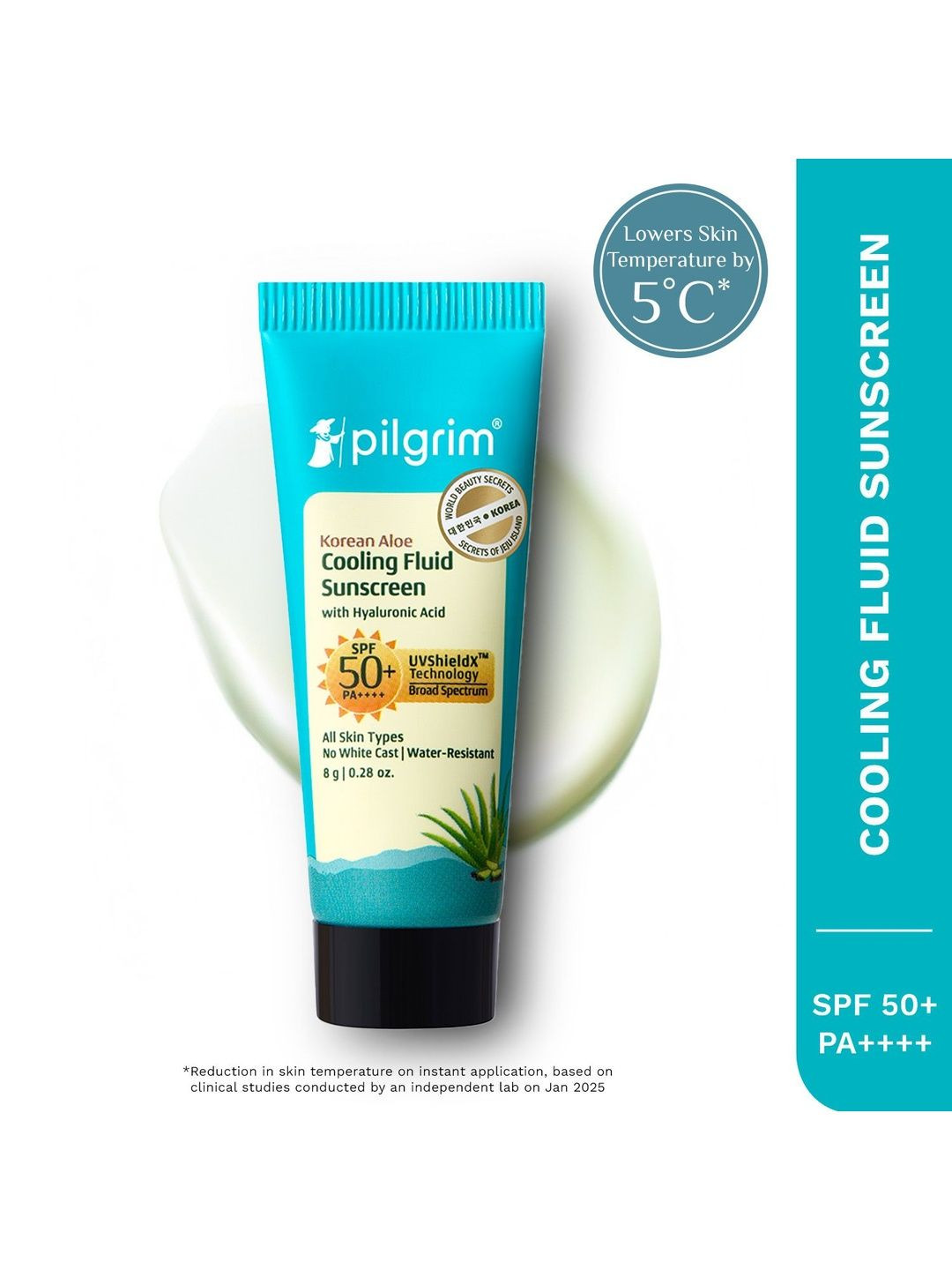 Pilgrim Korean Aloe Cooling Fluid Sunscreen SPF 50+ PA+++ - 8 g