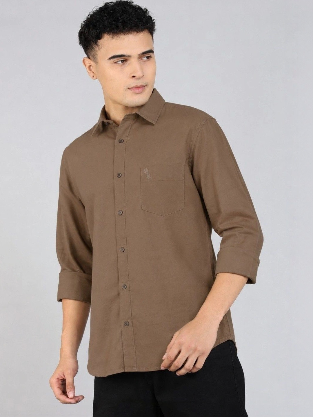 OURANOS Men Comfort Slim Fit Casual Shirt